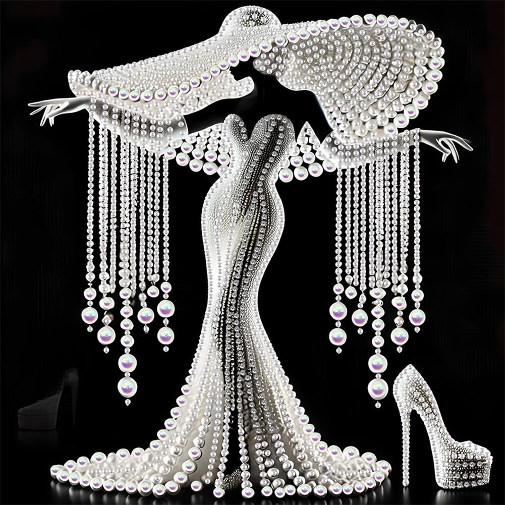 Diamond Art Painting Kits for Adults,5D Special Shape Diamond Painting Kits, Crystal Rhinestones Diamond Dots and Crafts Adults for Home Decor(Elegant Lady) 11.81x11.81inch
