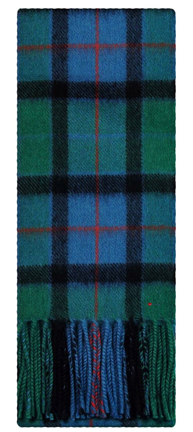 I Luv Ltd Unisex Flower Of Scotland Tartan Plaid 100% Lambswool Clan Scarf Made In Scotland