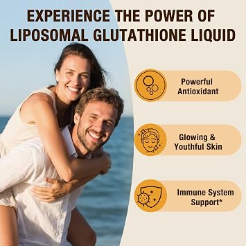 Jagielolia 2000MG Liposomal Glutathione Liquid, Made in The USA, Reduced Glutathione Supplement, Enhanced Absorption, Non-GMO, Powerful Antioxidant for Immune System, Energy, Aging Defense, 2 Floz