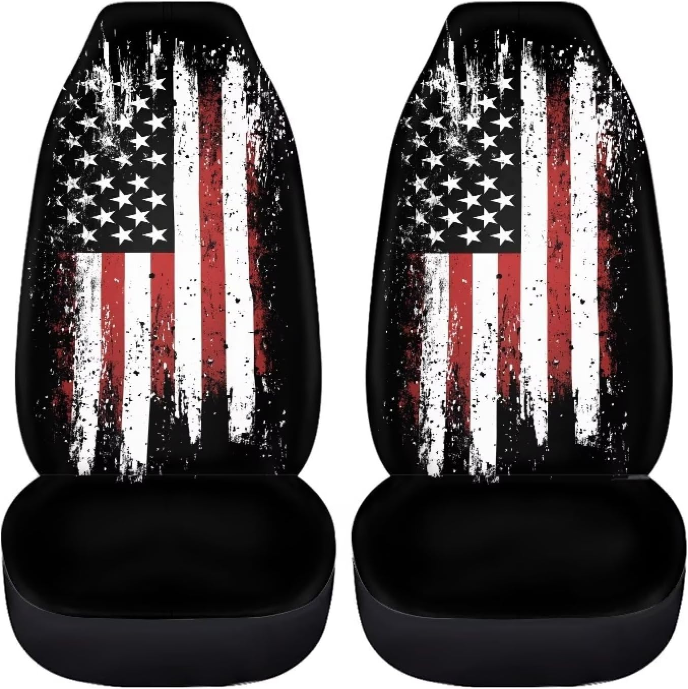 American Flag Car Seat Covers Full Set Car Seat Protector 4 Pcs Unique Front and Rear Seat Cover Set Easy to Install Vehicle Seat Covers Universal Car Interior Decor Gift for Holiday