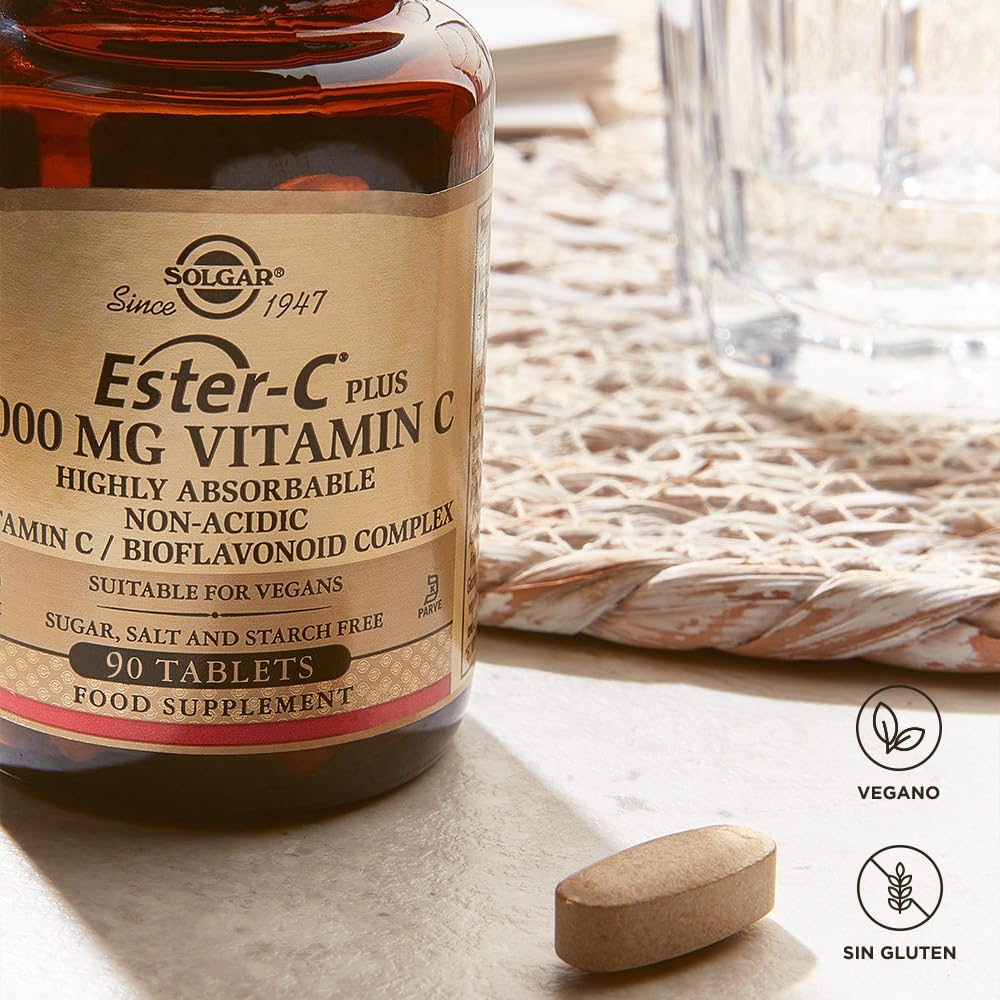 SOLGAR Ester-C Plus 1000mg Vitamina C 90 Comprimidos