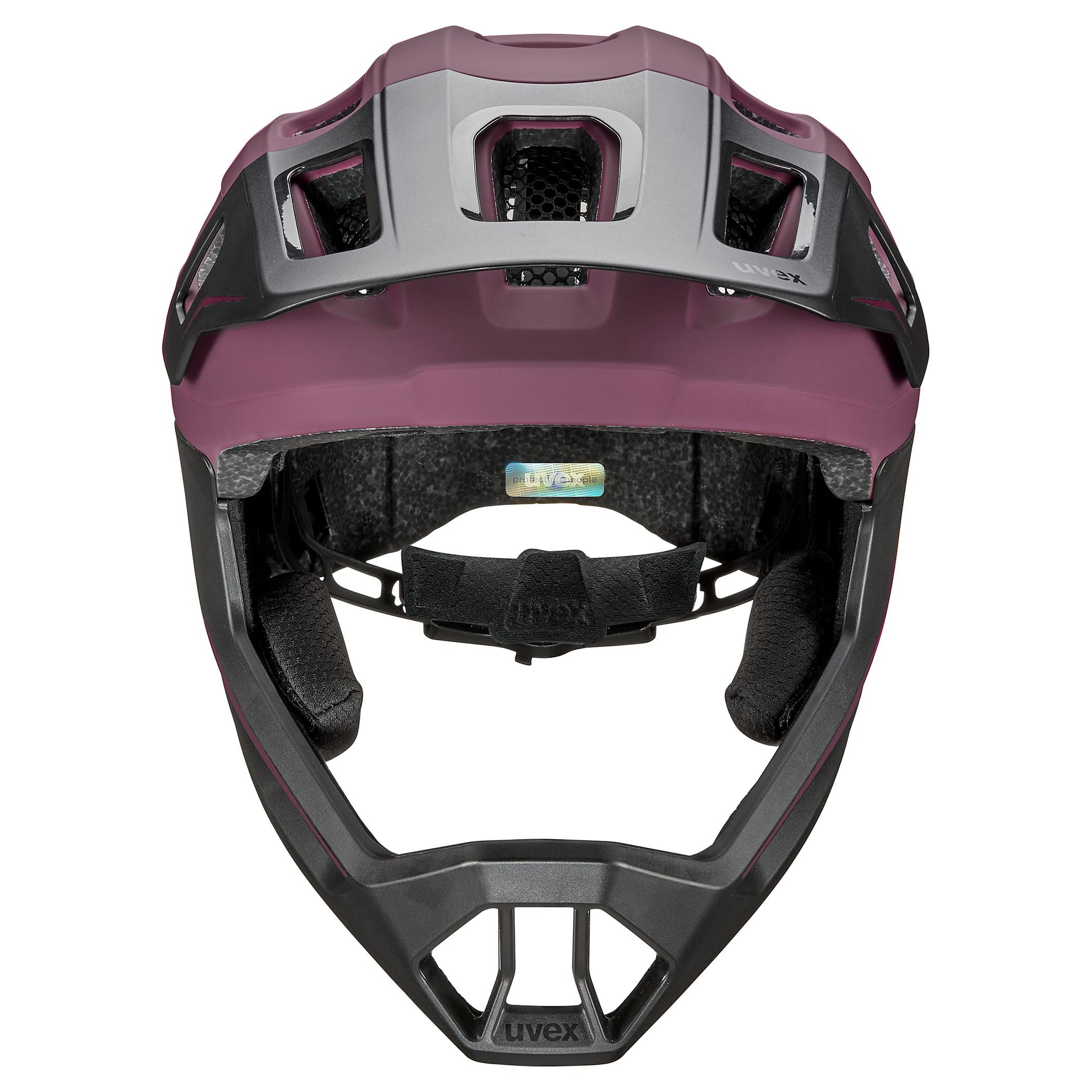 uvex react jr. fullface, kask rowerowy unisex-dzieci, cranberry matt, 52-56 cm