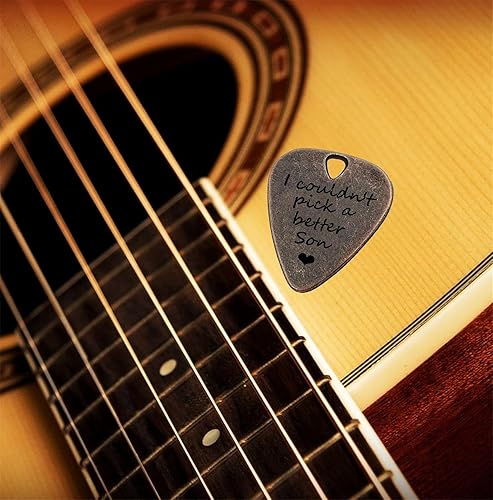 Vista 80 de JUPPE Púas de guitarra grabadas de bronce personalizadas, regalos musicales para guitarrista I'd Pick You Every Time, regalos de cumpleaños