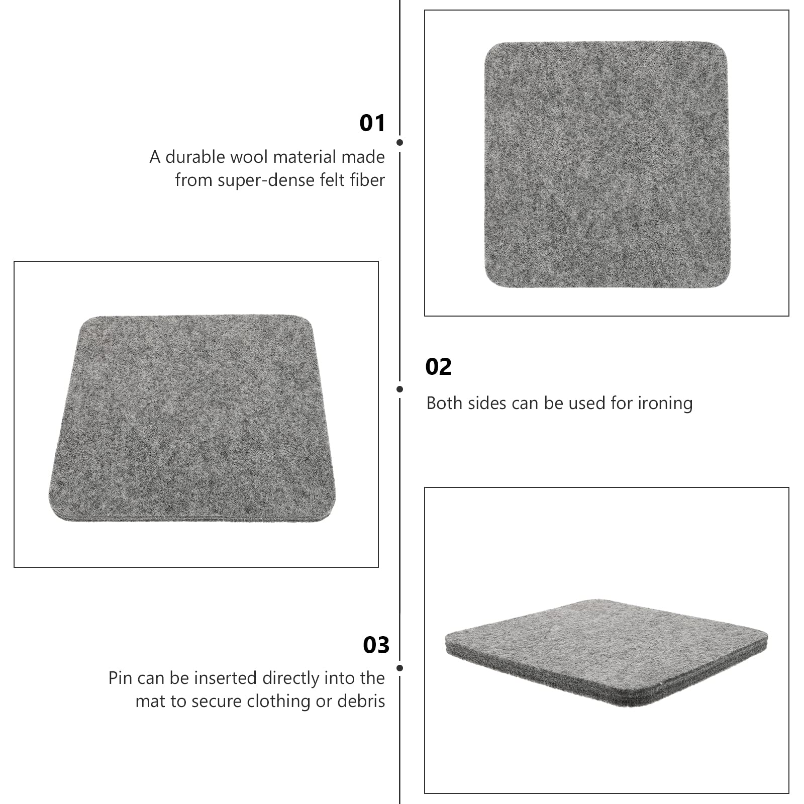 Portable Felt Pressing Mat Ironing Pad Clothes Compact Ironing Board Alternative Ideal Quilters Crafters Felted Ironing