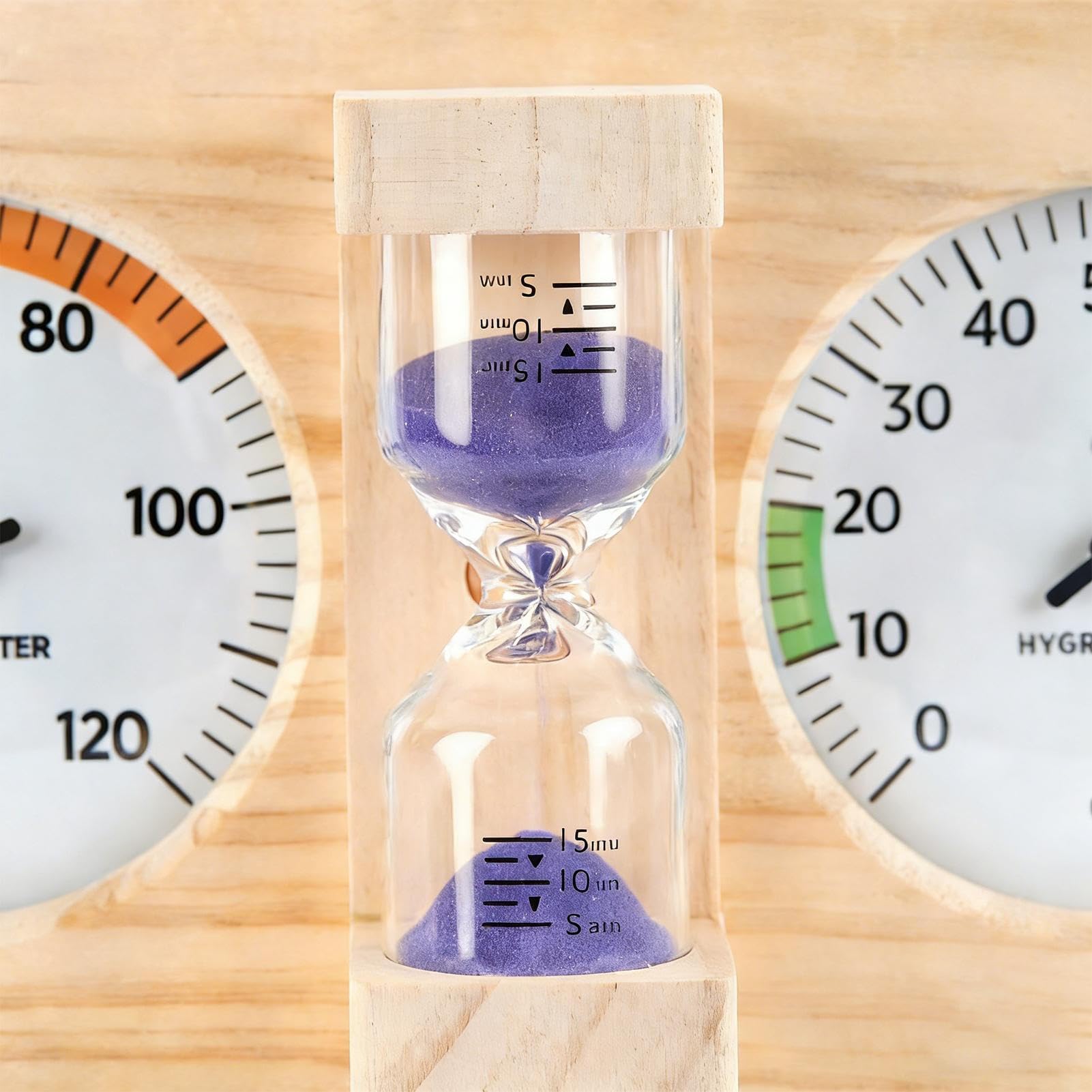 Thermomètre Hygromètre pour Sauna Hygromètre avec Compte à Rebours de 15