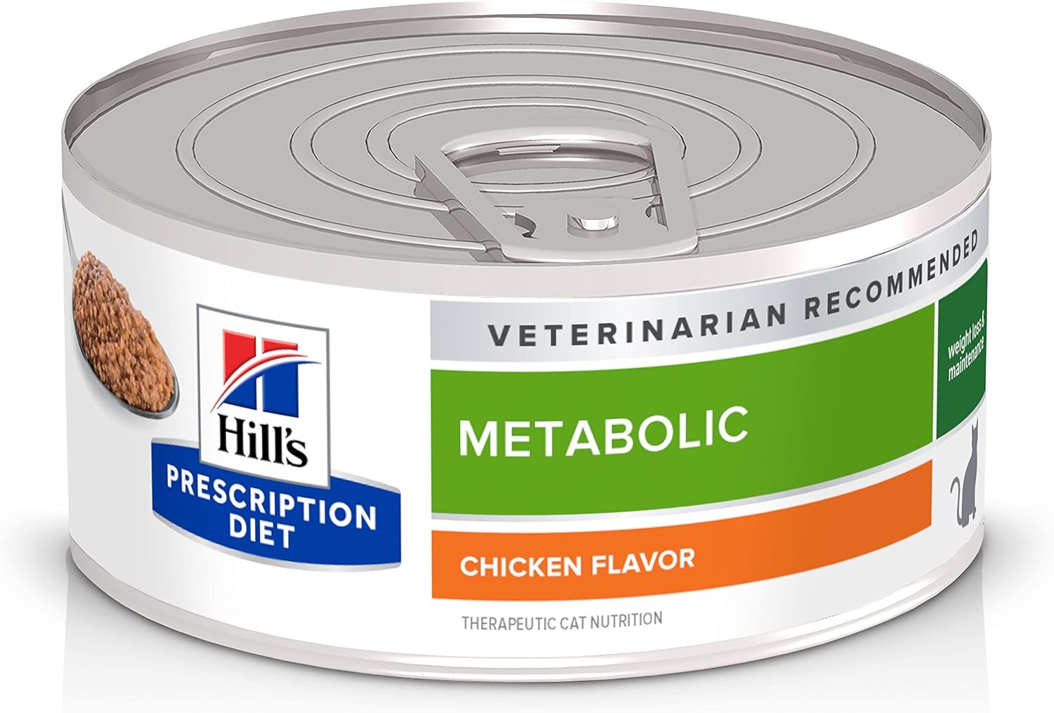 Hill's Prescription Diet Metabolic Weight Management Wet Cat Food, Chicken, 5.5 oz. Cans, 24-Pack