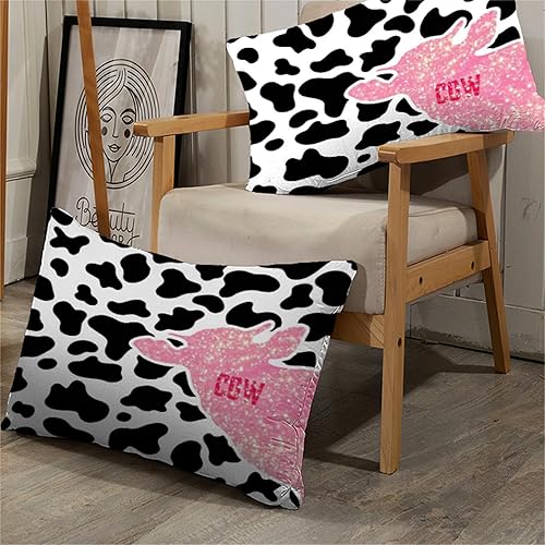 Miniatura 8 de Juego de ropa de cama con estampado de vaca, juego de edredón de 2 piezas con 1 edredón y 1 funda de almohada para niñas, niños, adolescentes y