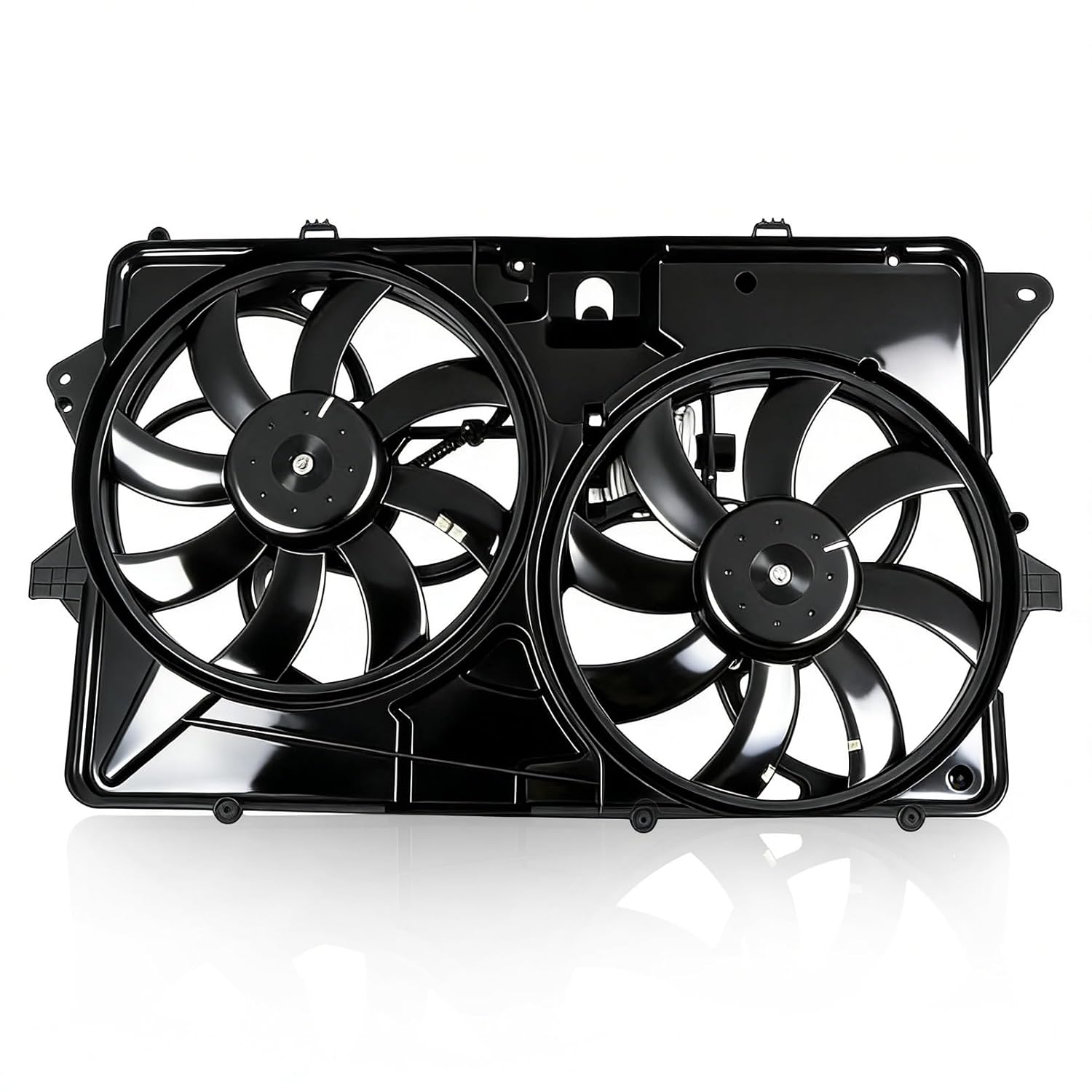 Engine Radiator Cooling Fan Assembly Compatible with Flex Limited SE SEL 2009 3.5L V6 Replace 8A8Z8C607C 8A8Z8C607A 621005 FO3115192 Dual Radiator Fan