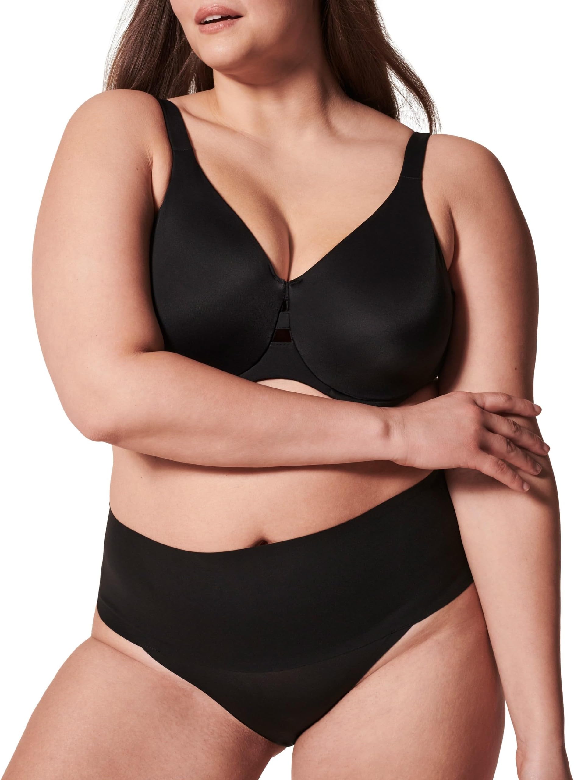 SPANX ロープロファイルミニマイザー ベリーブラック 36DDD, 黒, 36DDD