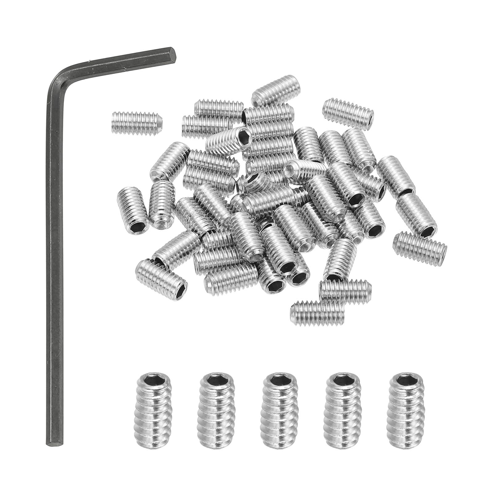 PATIKIL #10-24x3/8" Internal Hex Socket Set Grub Screws