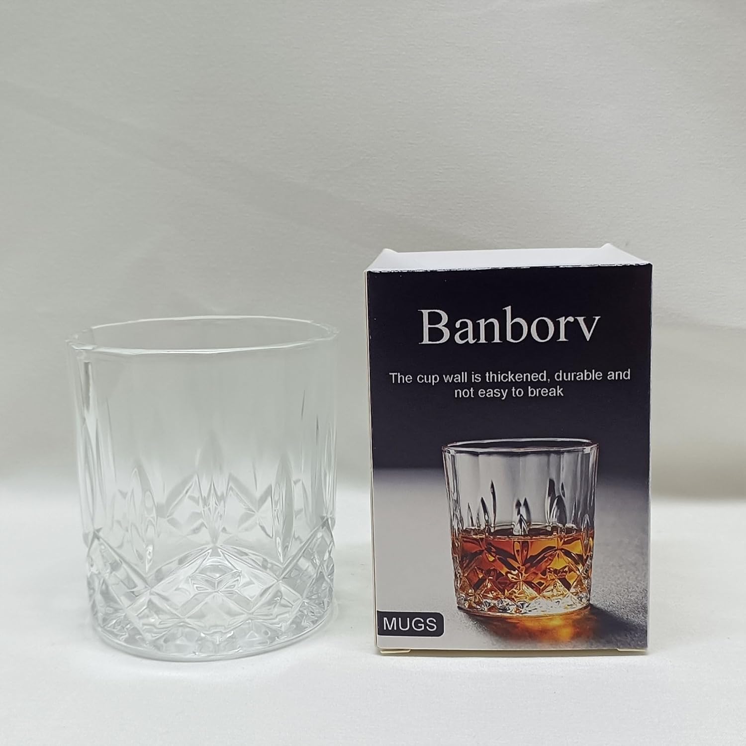 Banborv-Mug Transparent Unbreakable Drinking Glasses Clear Reusable Juice Wine Cups for Home Picnic Party