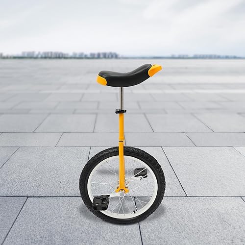 Miniatura 72 de Monociclo de rueda, bicicleta de una rueda con borde y pedales, monociclos de acero modernos para edades unisex de 10 a 60 años, entrenamiento