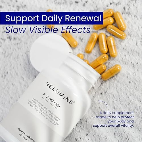 Miniatura 3 de Relumins Suplemento Age Defense NAD+ con NADH, CoQ10, glutatión, resveratrol, fisetina, curcumina y EGCG - Suplemento de apoyo antioxidante - 60