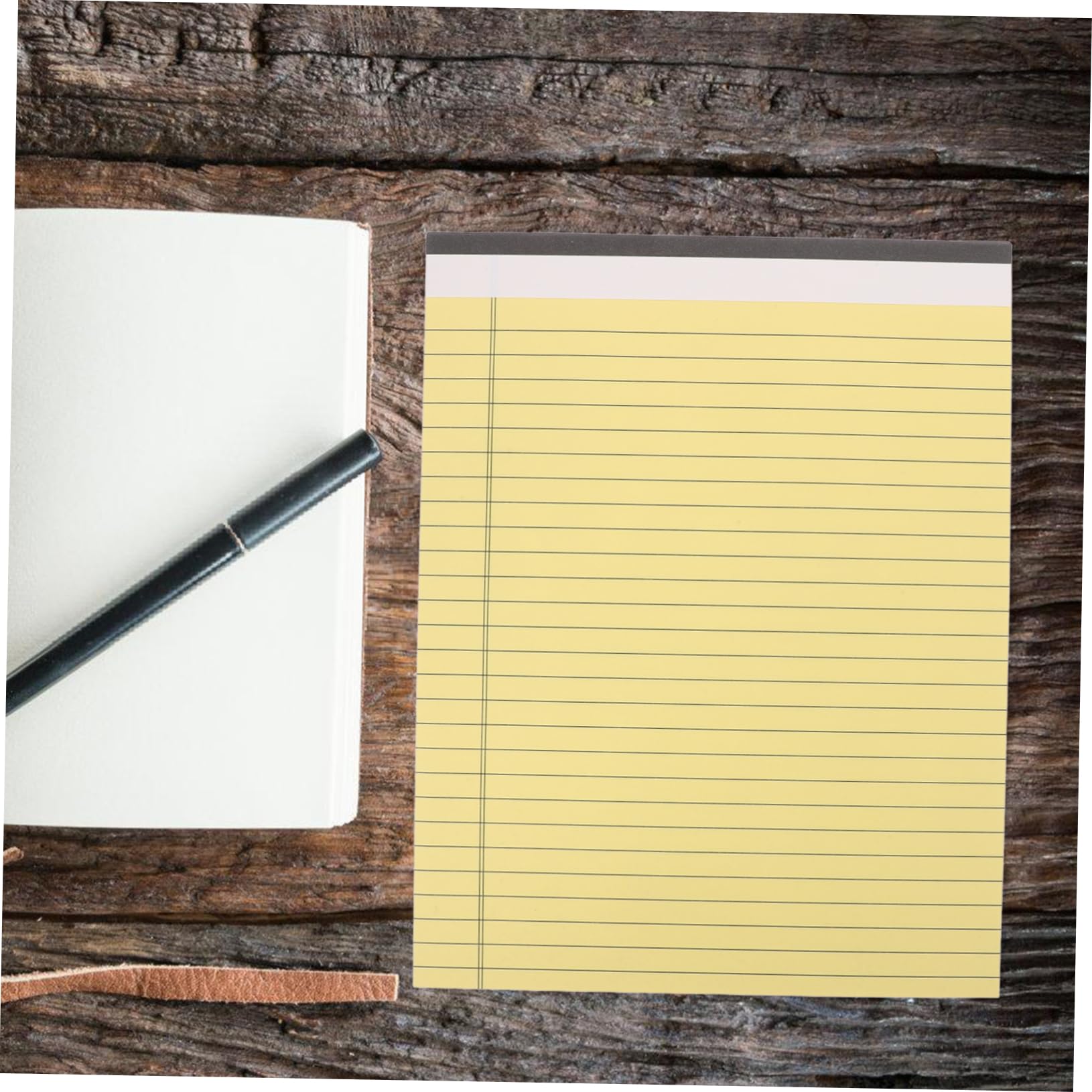OSALADI Bloc-notes Juridiques Portables Format Légal 20,3 X 28 Cm Papier 80 G/m² Double Face Jaune pour Bureau École Maison Lot de 10 Blocs-notes