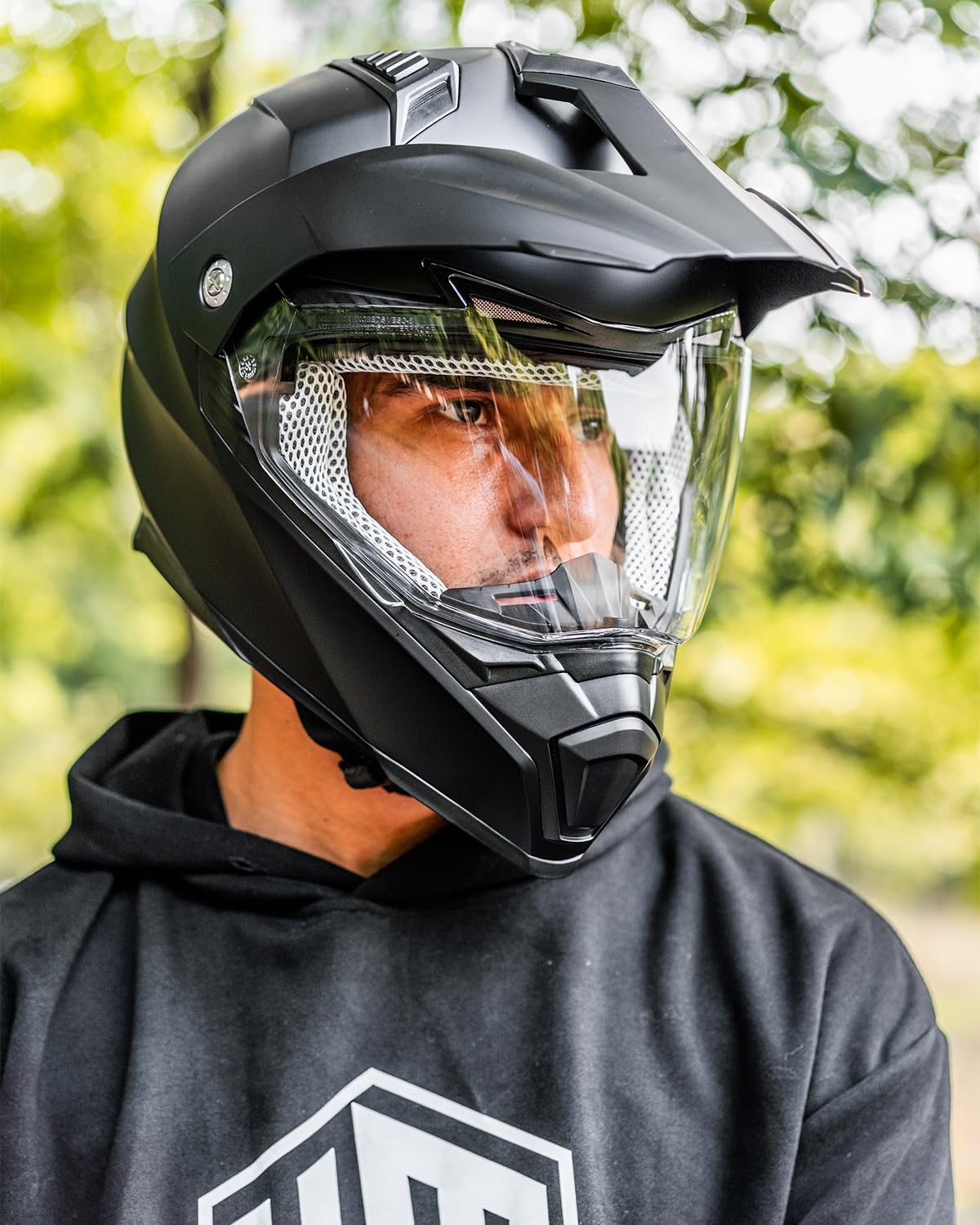 ILM Casco Moto Motocross Integrale Donna Uomo ECE22.06 Omologato Modello 606V