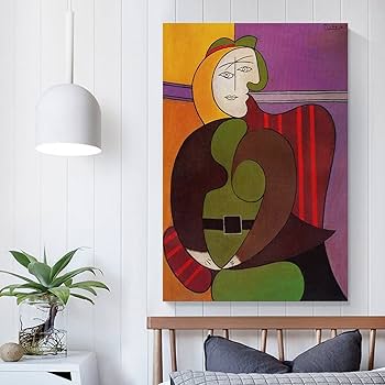Amazon.co.jp: Pablo Picassoパブロ・ピカソ画家の作品（赤い肘掛け