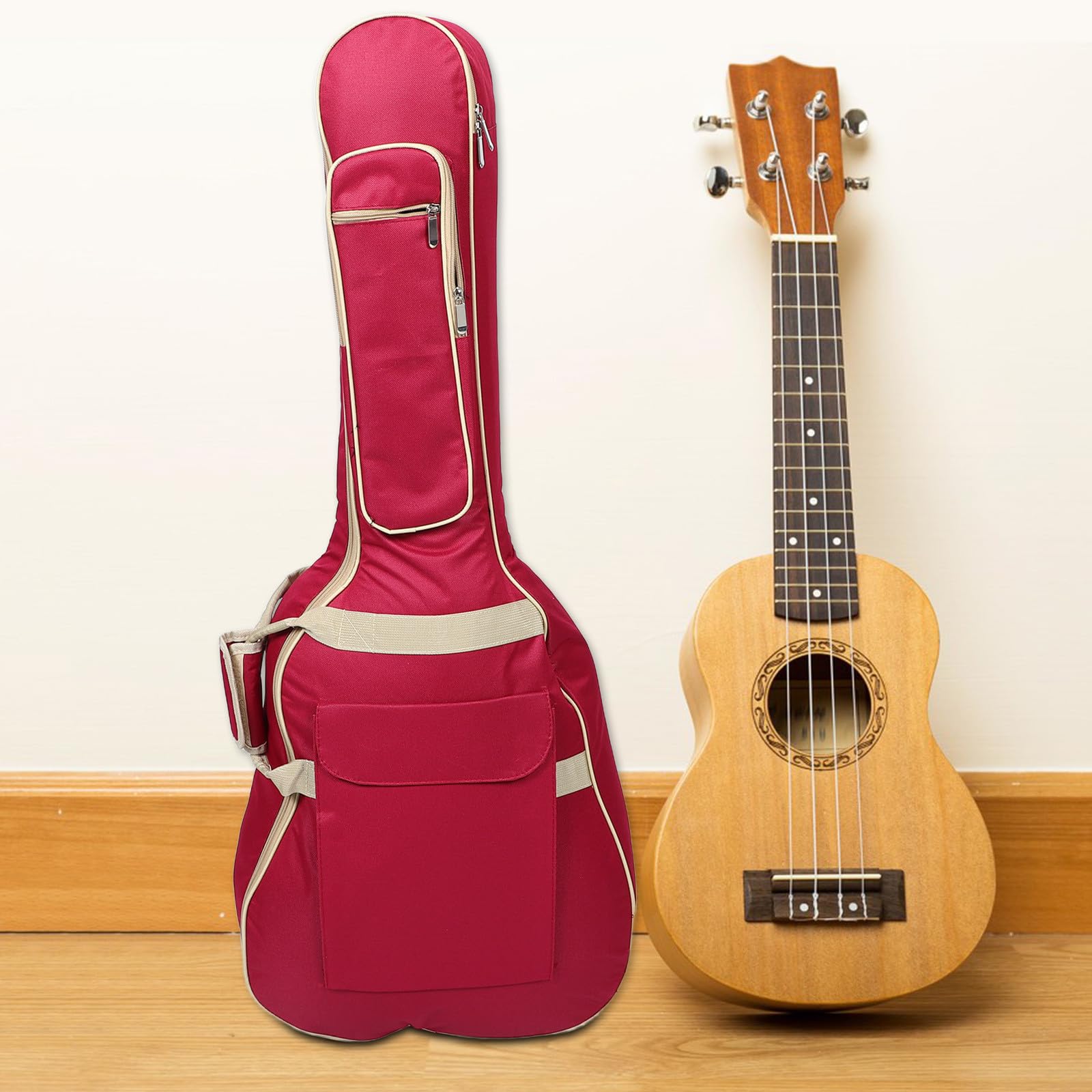 UPKOCH Pokrowiec na gitarę: pokrowiec na gitarę basową, akustyczną i klasyczną - 41-calowy, wodoodporny, wyściełany pokrowiec z paskiem na ramię i uchwytem ułatwiającym przenoszenie