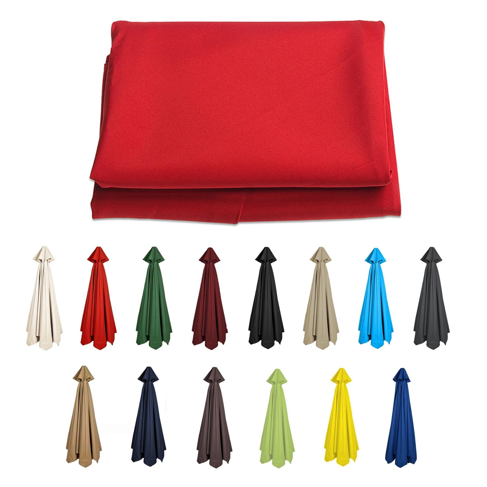 6 Ribs/8 Ribs Cantilever Umbrella Replacement Cloth Garden Parasol Canopy Cover Replacement Parasol Fabric Cover, 200/270/300cm Canopy(Color:Red,Size:6ribs-3m(9.8ft))