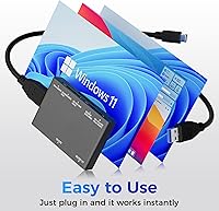 Vista 6 de Lector de tarjetas de memoria múltiple 7 en 1, lector de tarjetas SD USB 3.0 (5Gbps) Lectura simultáneamente 7 tarjetas para tarjeta de memoria de 7