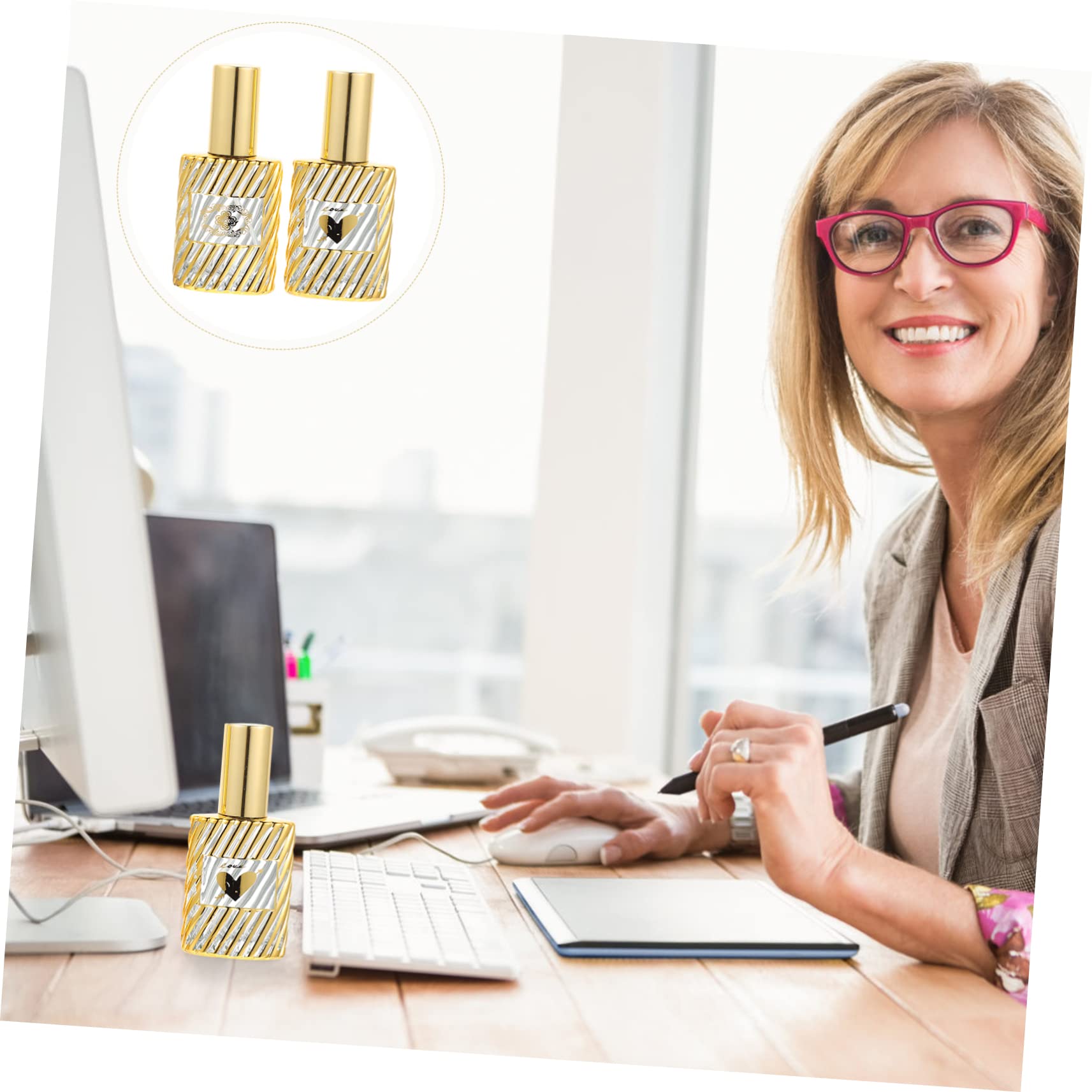 FOMIYES 3 Set Di Flaconi Spray in Ricaricabili Per Profumo Da Viaggio Per Conservare Profumi Contenitori Compatti in Per Profumo 2 Pezzi*3