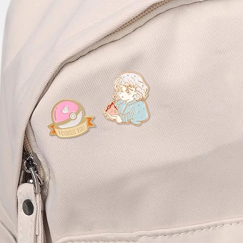 Miniatura 5 de Lindos alfileres esmaltados para mochilas, Kawaii Anime Soot Sprites Cat Frog Pins de dibujos animados para niños, juego de pines de solapa para