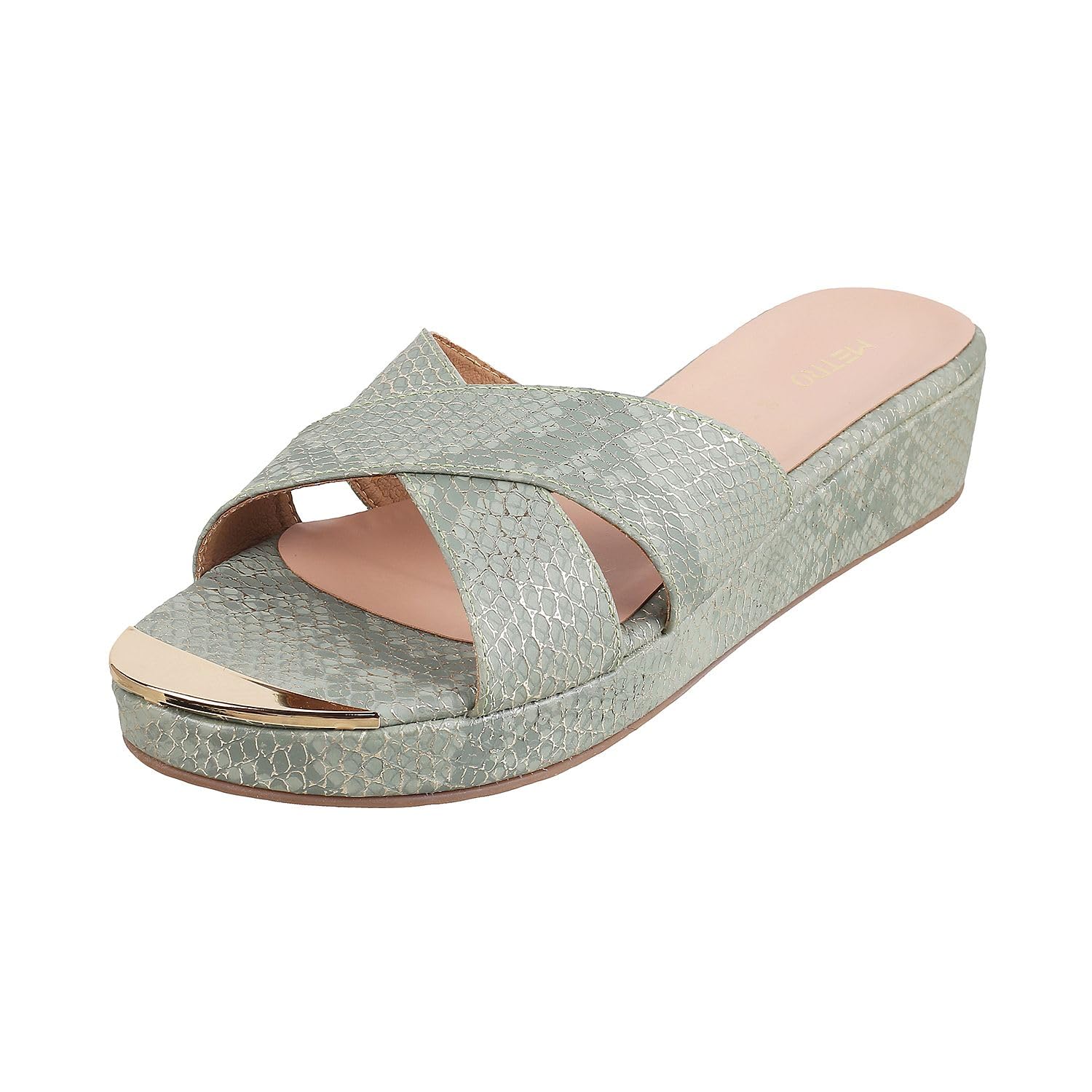 Metro Women Green Cross Strap Wedge Heel Fashion Sandal UK/5 EU/38 (41-86) (B0CQHFYQ6R) Amazon Price History, Amazon Price Tracker