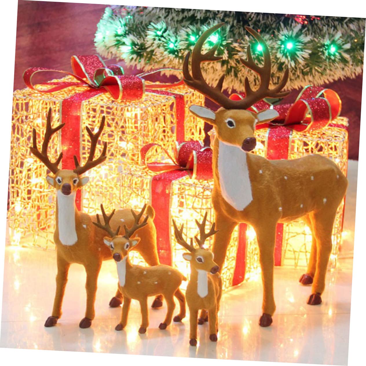 PRETYZOOM 6piezas Decoración Navideña De Ciervo De Peluche De Reindeer Simulación para Niño Niña Adorable Adorno De Navidad