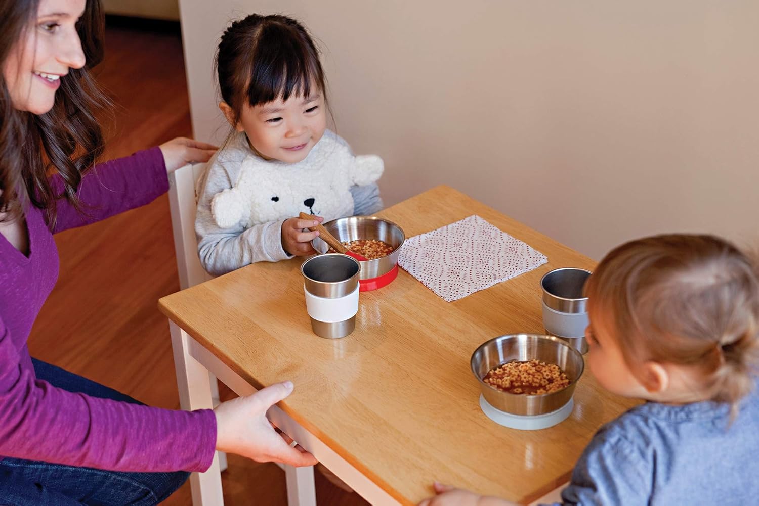Red Rover Stainless Steel Colorful Kids' Cups with Silicone Sleeves, Set of 4, 10 ounce, Multicolored - Image 10