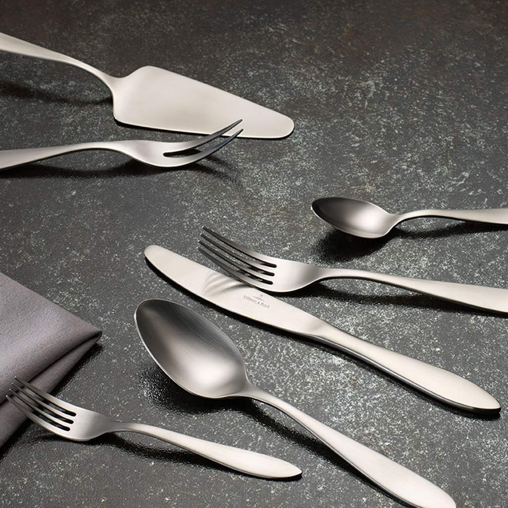 Villeroy & Boch - Set de cubertería Arthur para 12 personas, 68 piezas | Set de cubertería para fiestas grandes, acero inoxidable 18/10, plateado, apto para lavavajillas, 44 x 29 x 9 cm