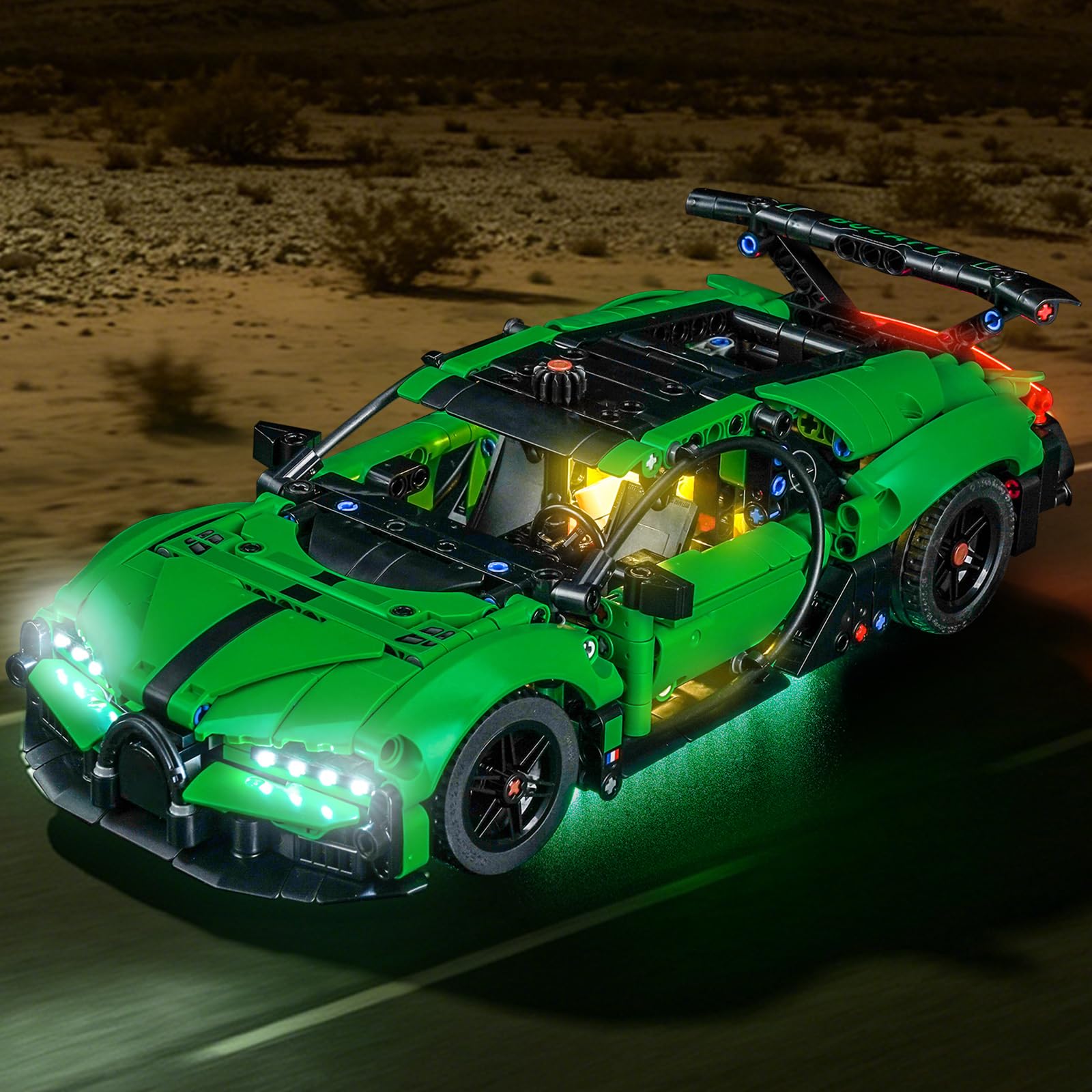 LED Lighting Compatible with LEGO Technic 42241 Green Bugatti Chiron Pur Sport Hypercar - JUST Lights,Light Kit Compatible with LEGO 42241,NOT Included The Model