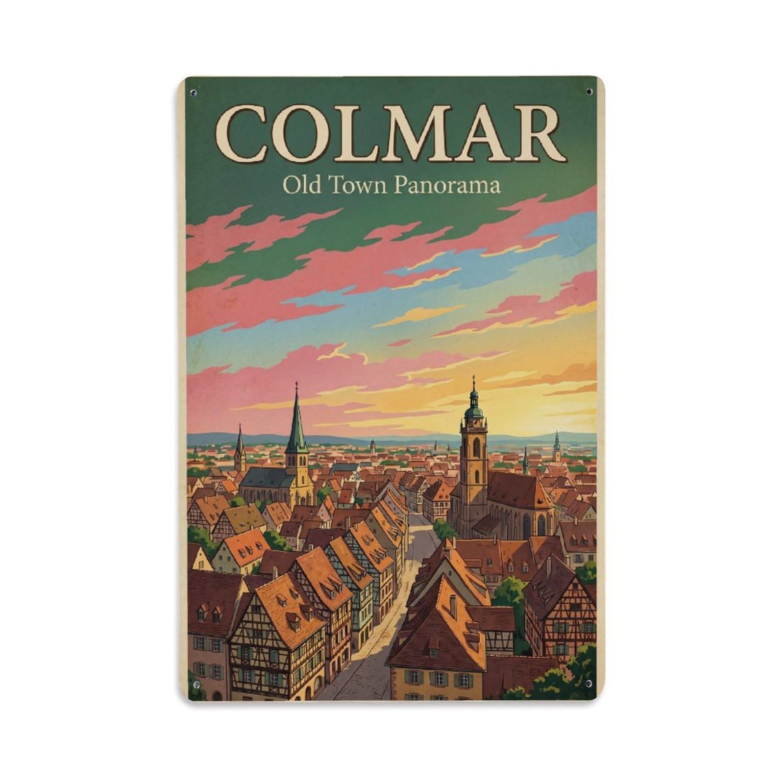 Gead 8X12inch Style Vintage Travel France Scenic Metal Tin Sign