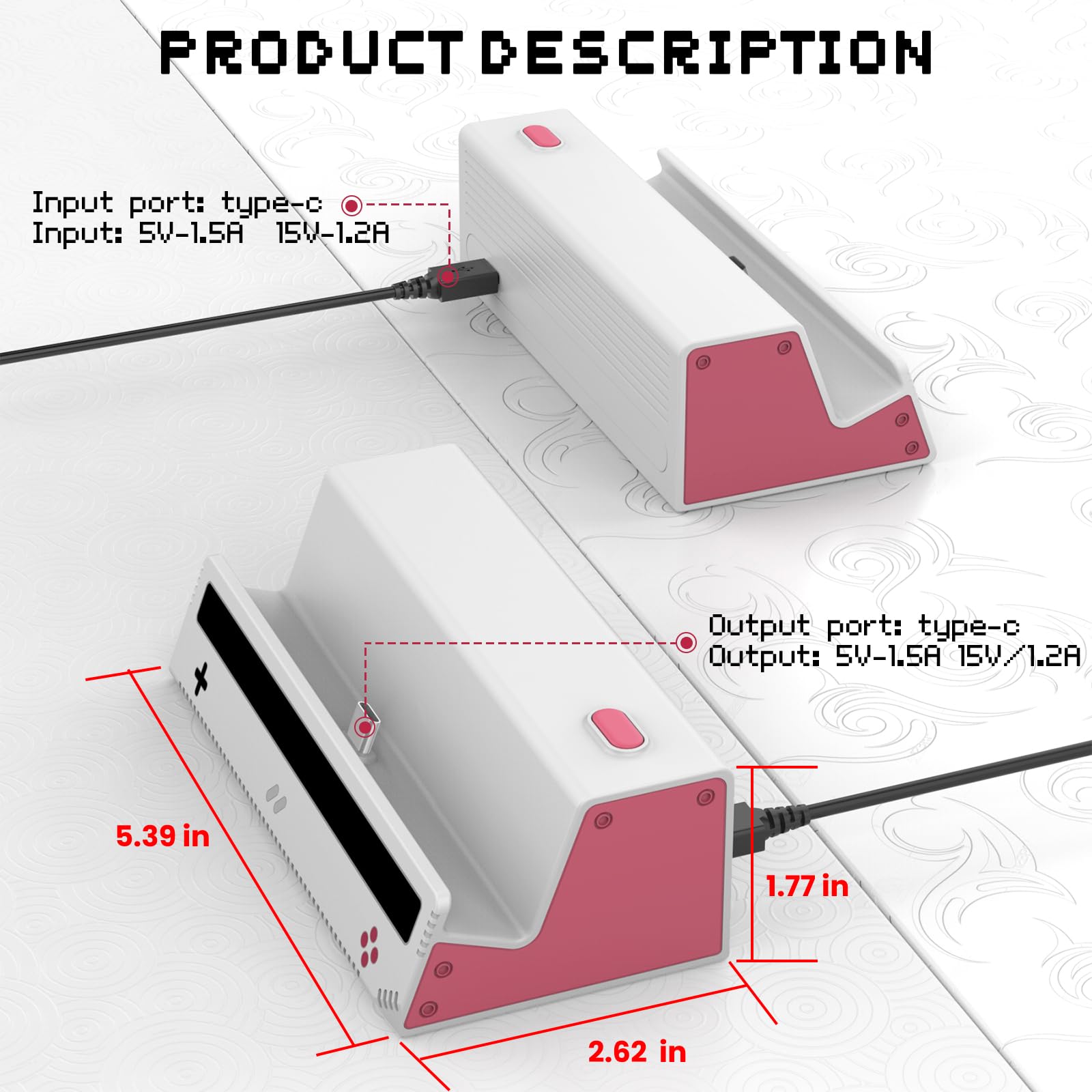 HEIYING Dock di Ricarica per Nintendo Switch/OLED/Lite, Stazione per Switch Dock con porta USB-C Standard per una Facile Ricarica della Console