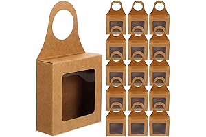 ABOOFAN 20PCS Wine Bottle Hanger Box with Window
