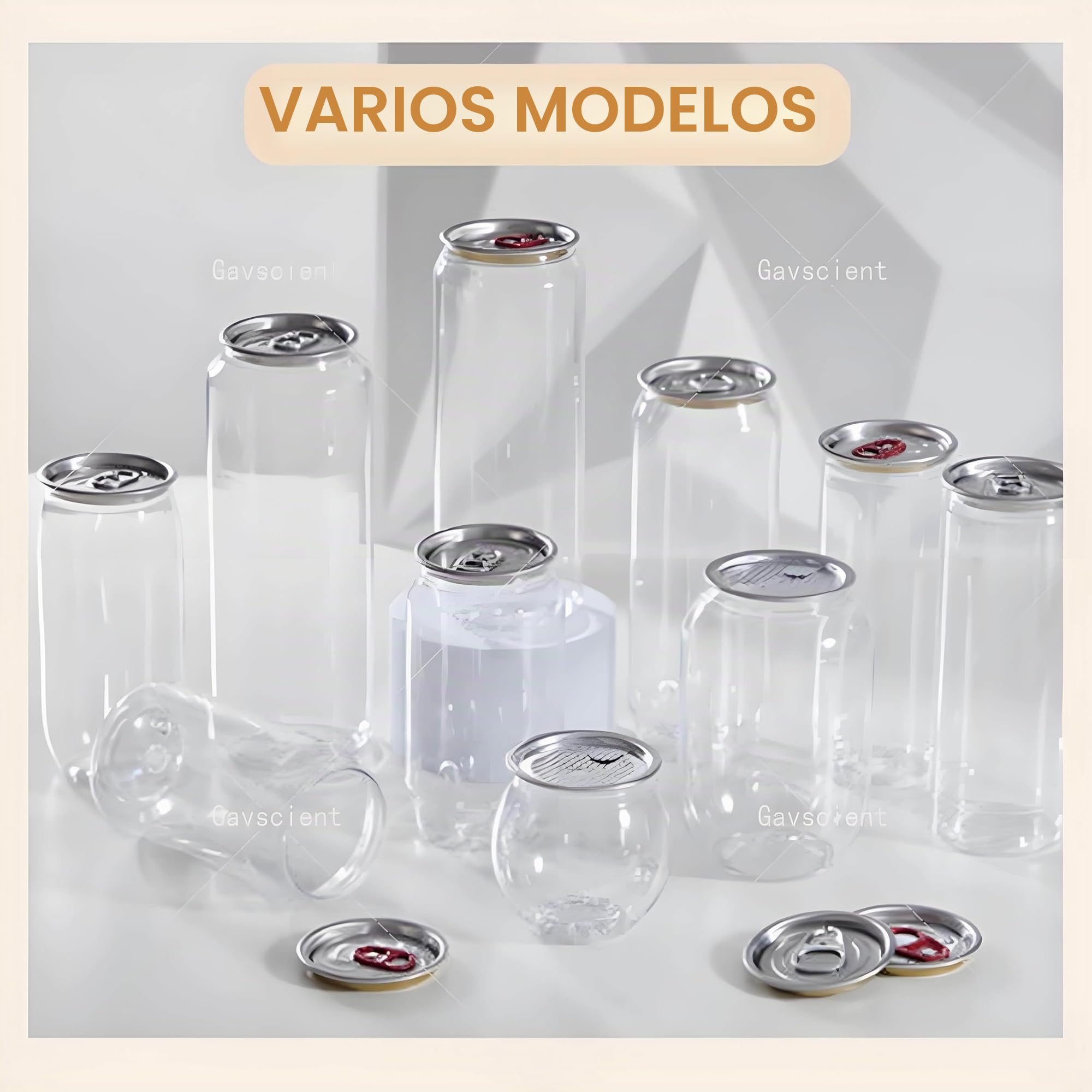 Vasos selladores de latas de plástico desechables con tapas de aluminio para botellas de bebidas, compatibles con máquina de sellado de latas