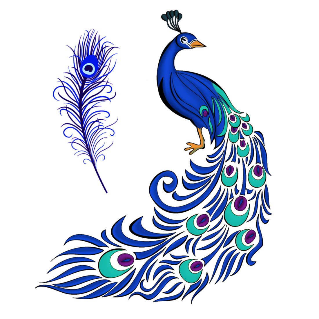 Rangoli Vinyl Modern Art Wall Sticker 1.96 x 20.86 x 1.96 Inches, Multicolour (Model Number: Modern Art373), Animal (B081X1VVV5) Amazon Price History, Amazon Price Tracker
