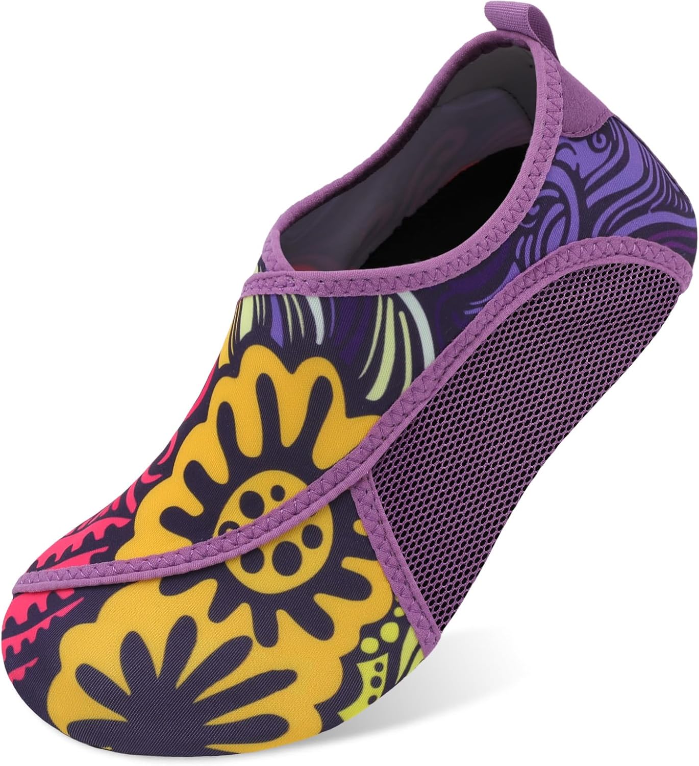 Besroad Water Shoes Womens Mens Barefoot Quick Dry Aqua Socks Slip-on Swim Shoes for Beach Pool Surf Yoga Sport 8.5-9.5 Women/7-7.5 Men Multicolor