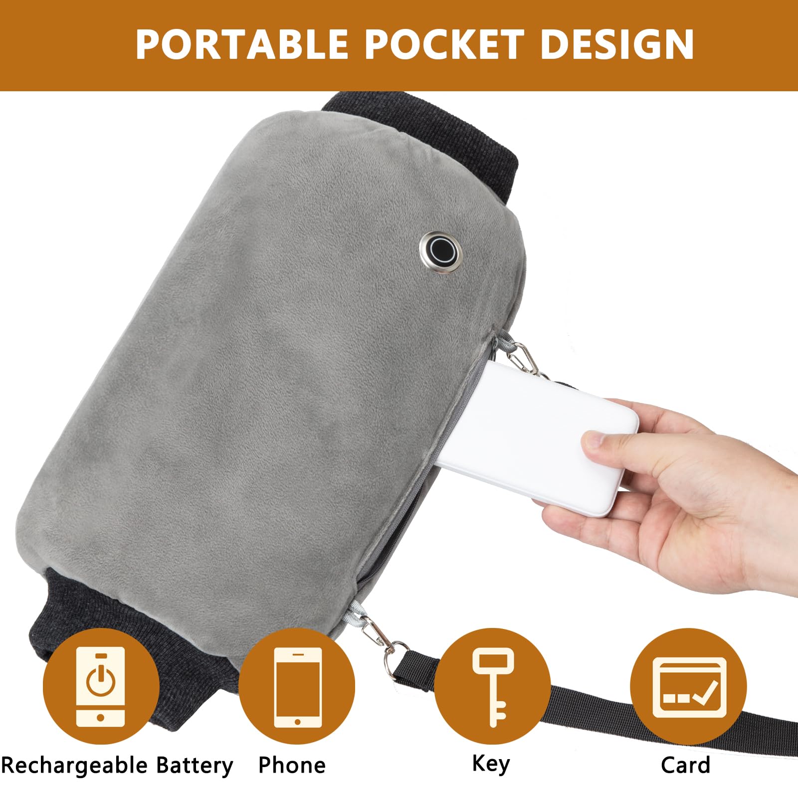 Scaldamani ricaricabili, guanti riscaldati elettrici da 10000 mAh, power bank, portatili, in grafene, con 3 livelli e riscaldamento su entrambi i lati, per caccia, campeggio, regali di Natale per