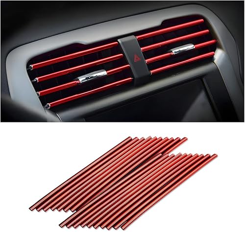 20tiras de decoración para aire acondicionado para auto para salidas de aire universales impermeables flexibles para la mayoría de las salidas de