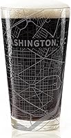 Vista 90 de ALBUQUERQUE NEW MEXICO Engraved City Street Map Beer Pint Glass Perfect Drinking Gift Idea & Unique Decor!