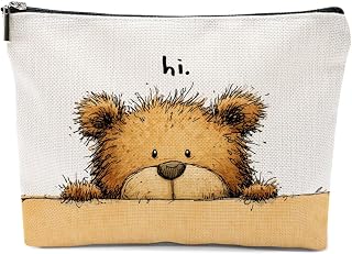 Funny Bear Makeup Bag, Cartoon Bear Gifts Cosmetic Bags Travel Pouch | Bears Gifts for Women Girls Daughter Sisters Coworker Friends Bestie Friendship Graduation Birthday Gift