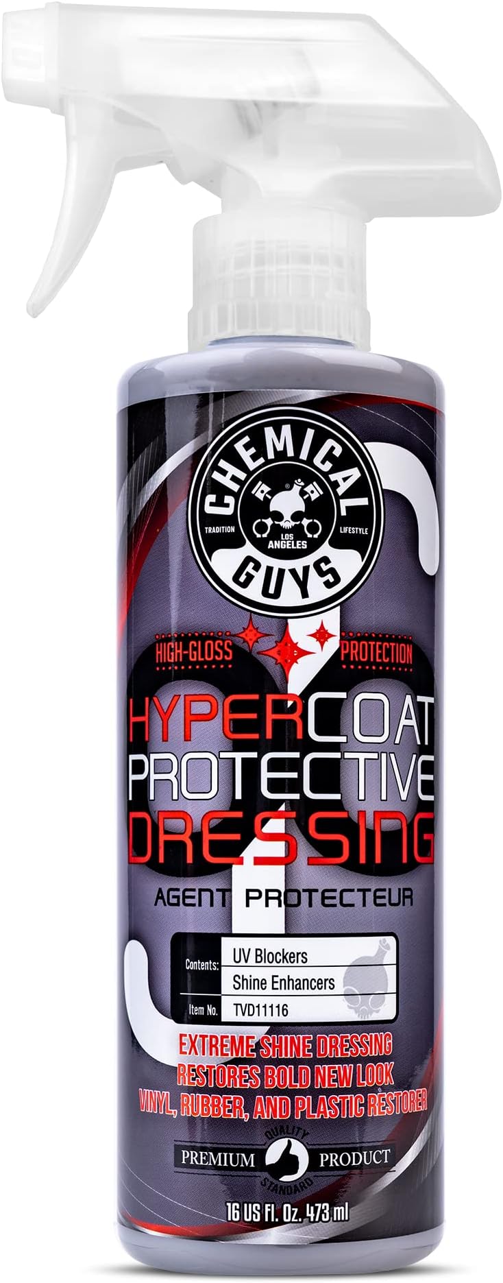 Chemical Guys G6 HyperCoat High Gloss Protectant Dressing, For Vinyl, Rubber, Plastic, Tires and Trim, Gloss Dressing Restores Shine & Protection for Cars, Trucks, Motorcycles, SUVs and RVs, 16 oz