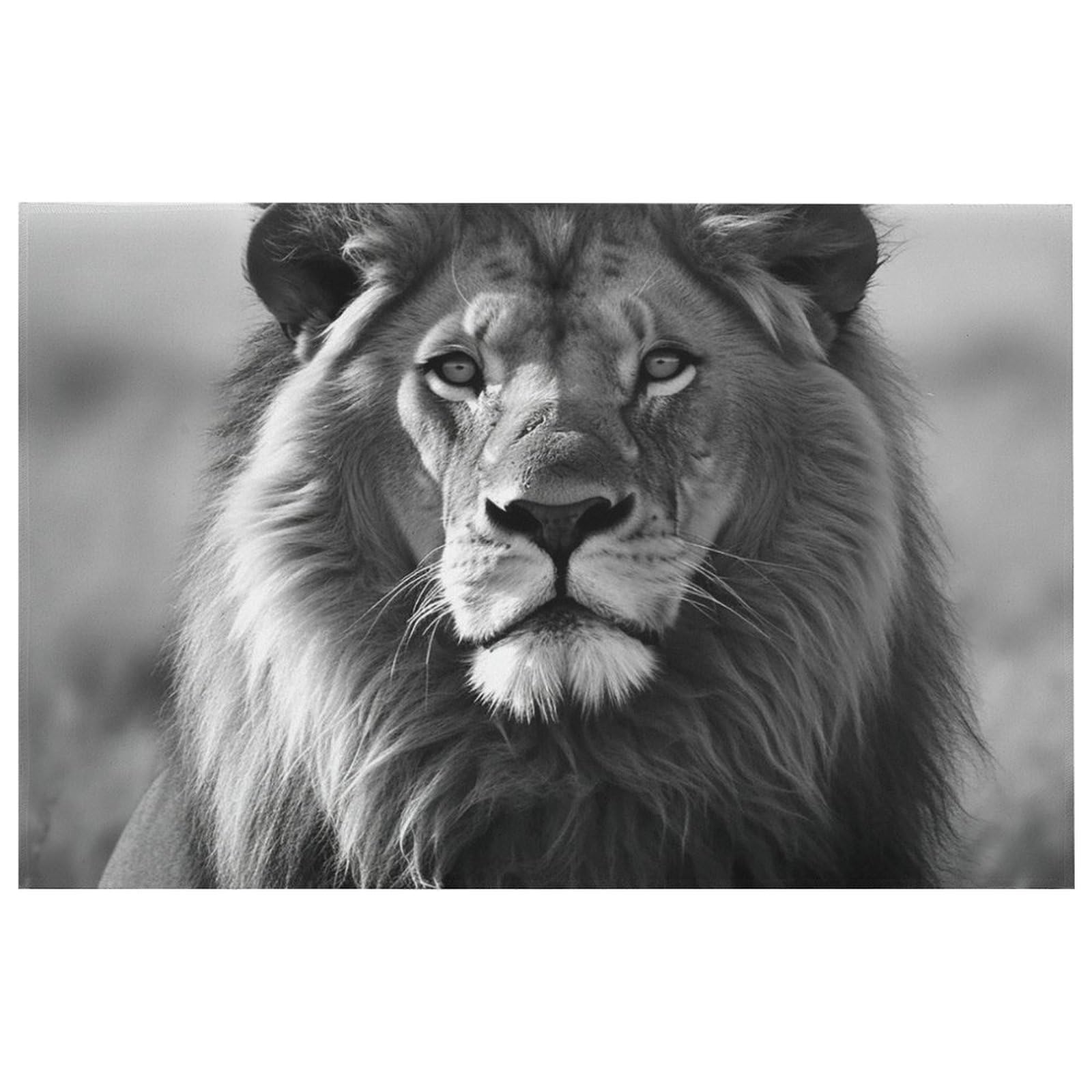 Tapis de cuisine absorbant et lavable motif lion moderne antidérapant