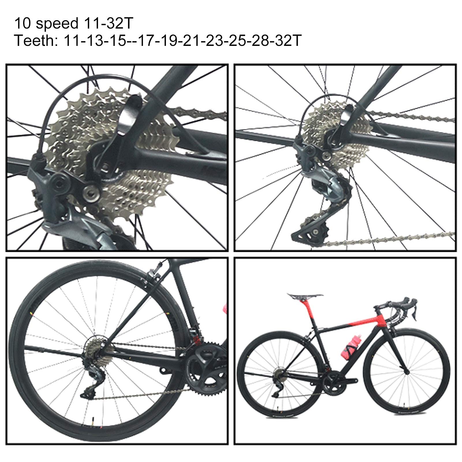 WUZEI SL CNC Bici Da Strada 12/11S Ultraleggero Ruota Libera 11-28/32