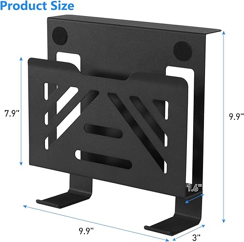Miniatura 4 de MAXECHO Almacenamiento lateral de escritorio, soporte para laptop debajo del escritorio, organizador de archivos colgante lateral de mesa, sin