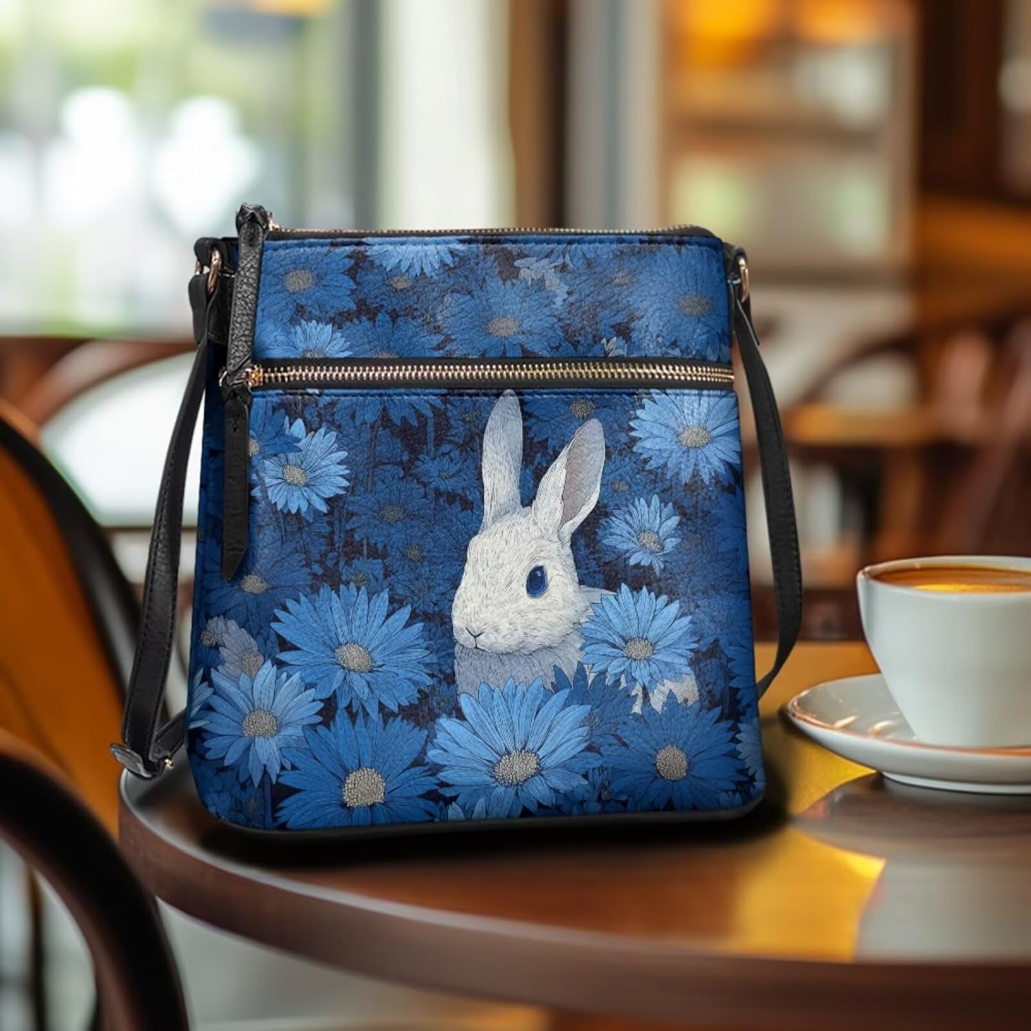 Leather Crossbody Purse for Women Ladies, Zipper Cross Body Bag Hobo Bag with Adjustable Strap