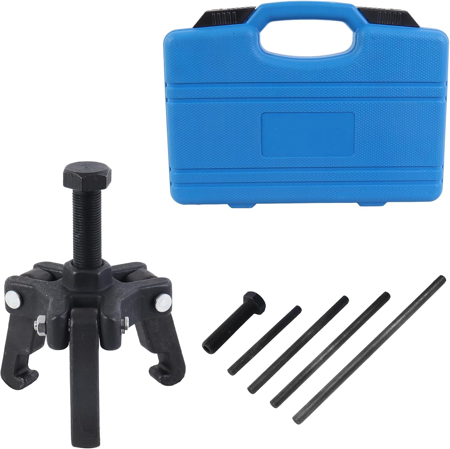 6PCS Harmonic Balancer Puller Set Jaw Puller for Harmonic Damper and Balancers Compatible for Chevy Chevrolet Chrysler GM Mitsubishi Vehicles Include 4 Forcing rods