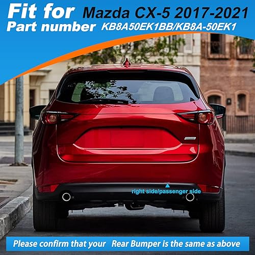 Miniatura 3 de Cubierta de gancho de remolque para parachoques trasero, tapa de ojo de remolque para Mazda CX-5 2017 2018 2019 2020 2021 KB8A50EK1BB KB8A-50EK1
