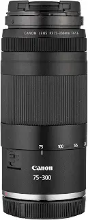 Canon RF 75-300mm f/4-5.6レンズ。