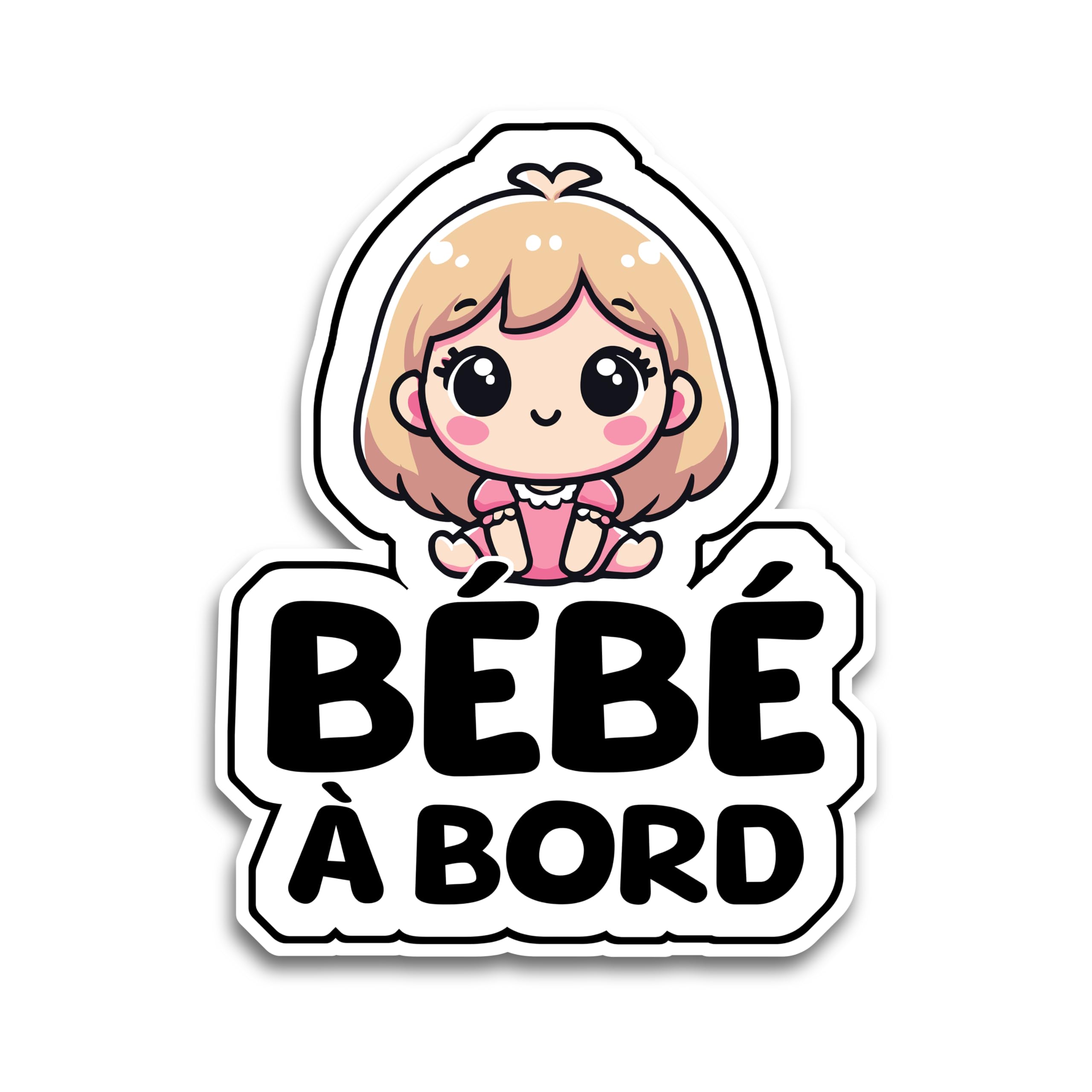 Autocollant Bébé à Bord Girafe 16 X 12 Cm - Sticker Résistant Aux UV Et Waterproof Pour Voiture - Accessoire Sécurité Facile à Appliquer