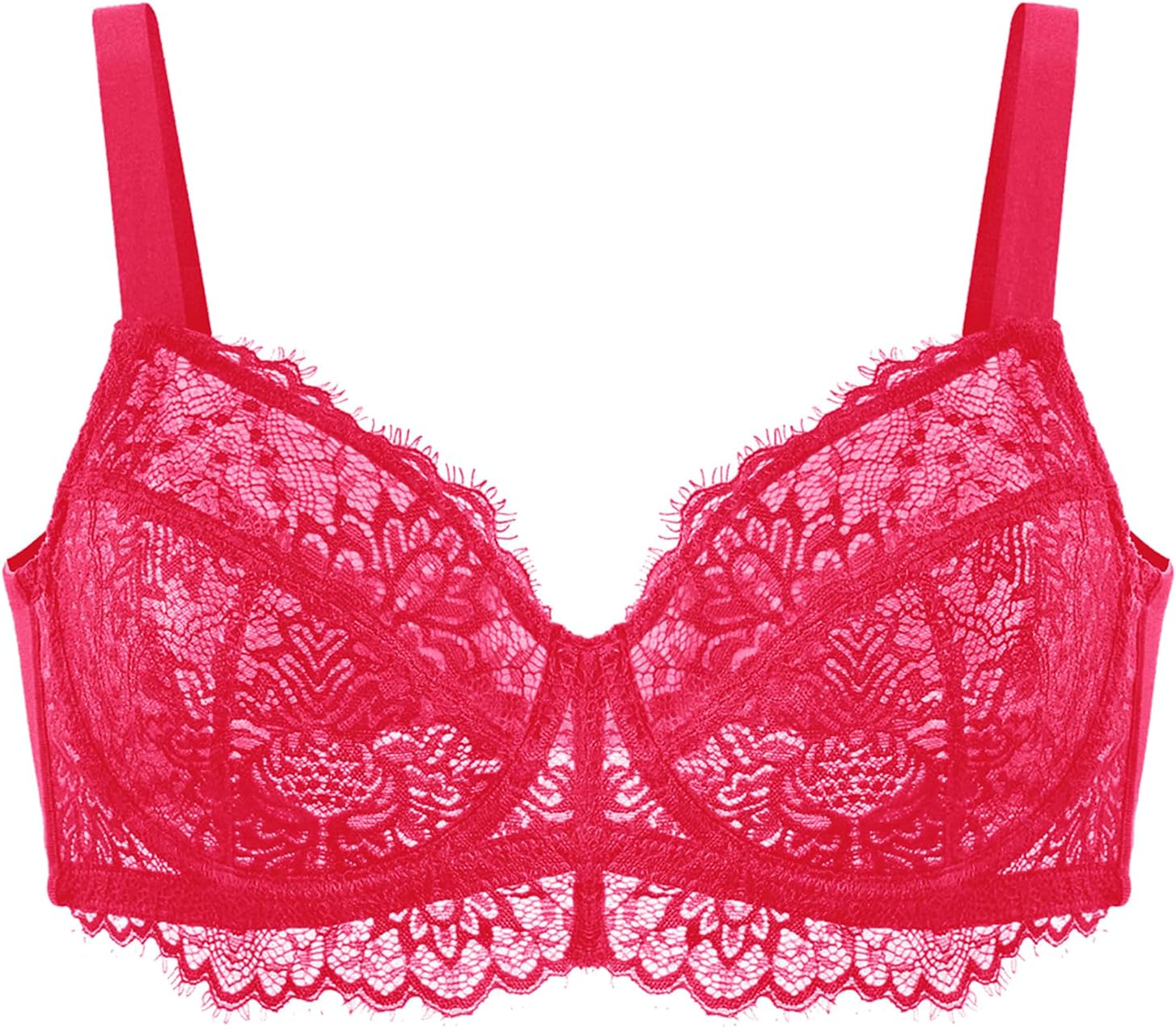 HSIA Minimizer Bra for Women - Plus Size Full Coverage Lace Bra with Underwire, Non Padded - Image 4
